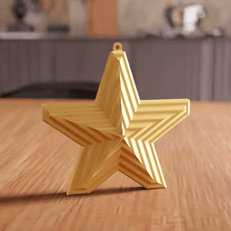 Geometric Star Holiday Ornament 3d model