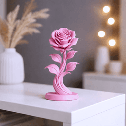 Rose Flower Figurine | Elegant Floral Sculpture | Romantic Gift & Decor 3d model