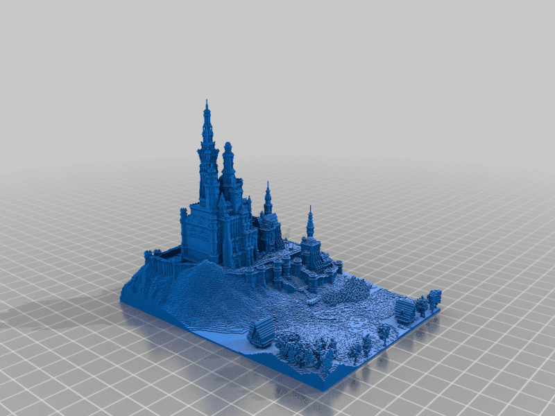 Minecraft Sleeping Beauty Castle 3d model