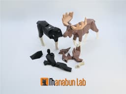Low Poly Moose Elk Magnet Puzzle (No supports, no AMS) 3d model