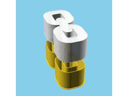 Chain Links, nestable box (v1) 3d model