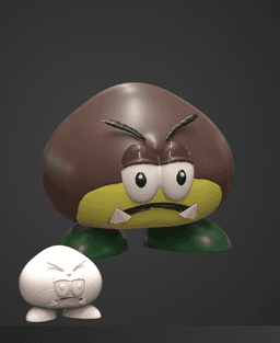 Mario World Galoomba 3d model
