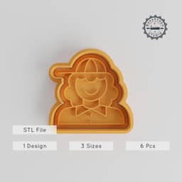 Kid Cookie & Fondant Cutter Stamp Set, 3 Sizes, Perfect for Baking, Child-themed, Educational Design, 6 Piece Collection PRODUCT_2928 3d model