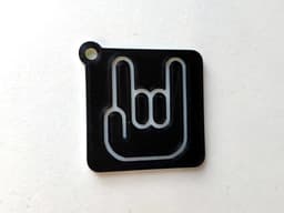 Sign of the horns - Heavy Metal sign - keychain 3d model