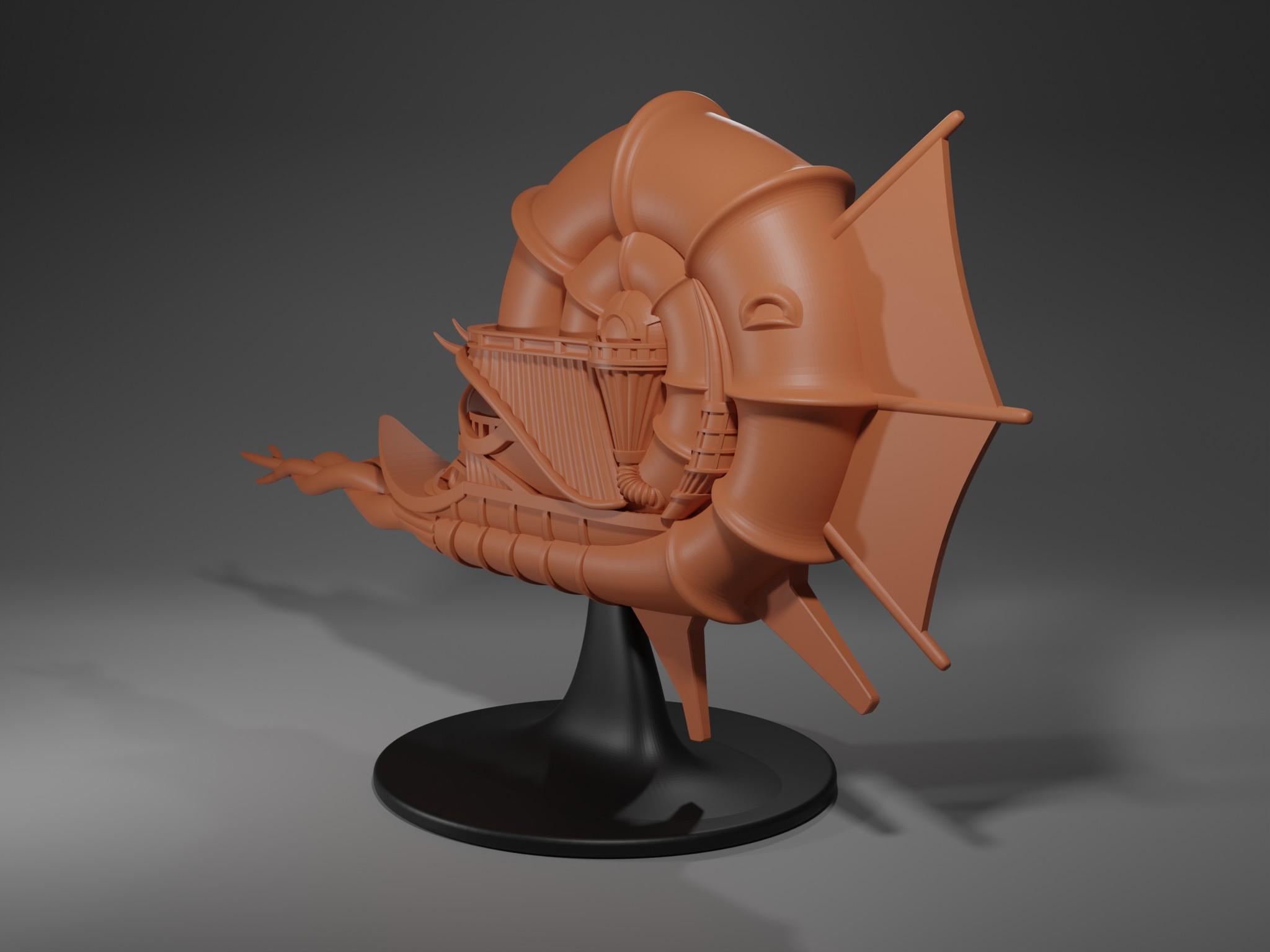 Nautiloid Large PresuppoIllithid Nautiloid Miniature Mind Flayer Spelljammer Ship from DnDrted.stl 3d model