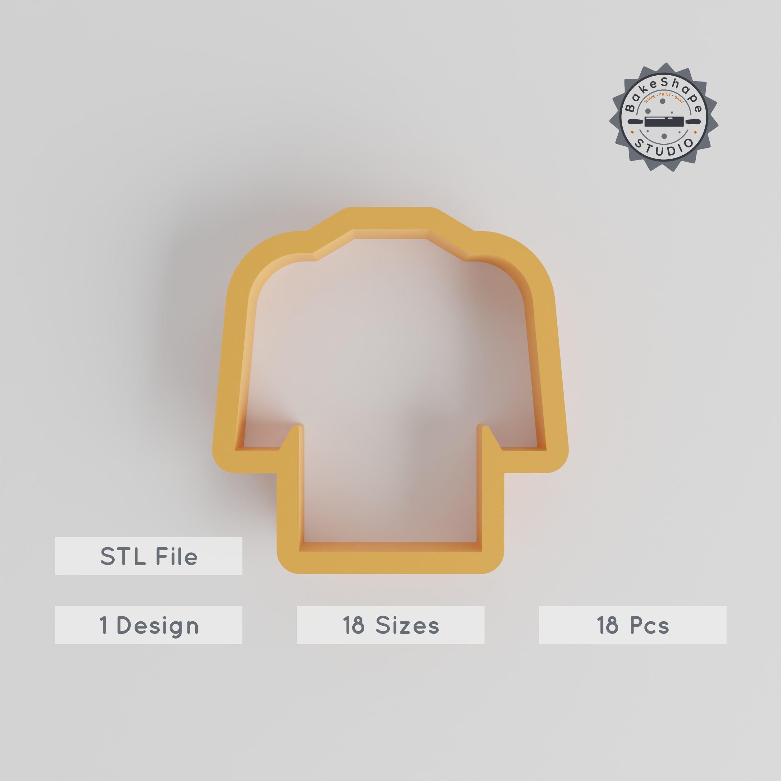 Coat Shape Cutter Set, 18 Sizes, Perfect for Cookies, Fondant & Clay, Fashion Garment Design PRODUCT_2738 3d model