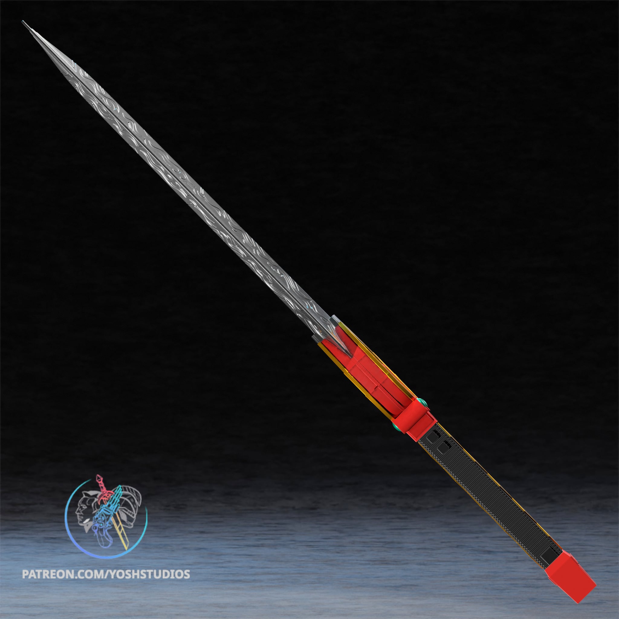 Red Sword 3D Printer STL File 3d model