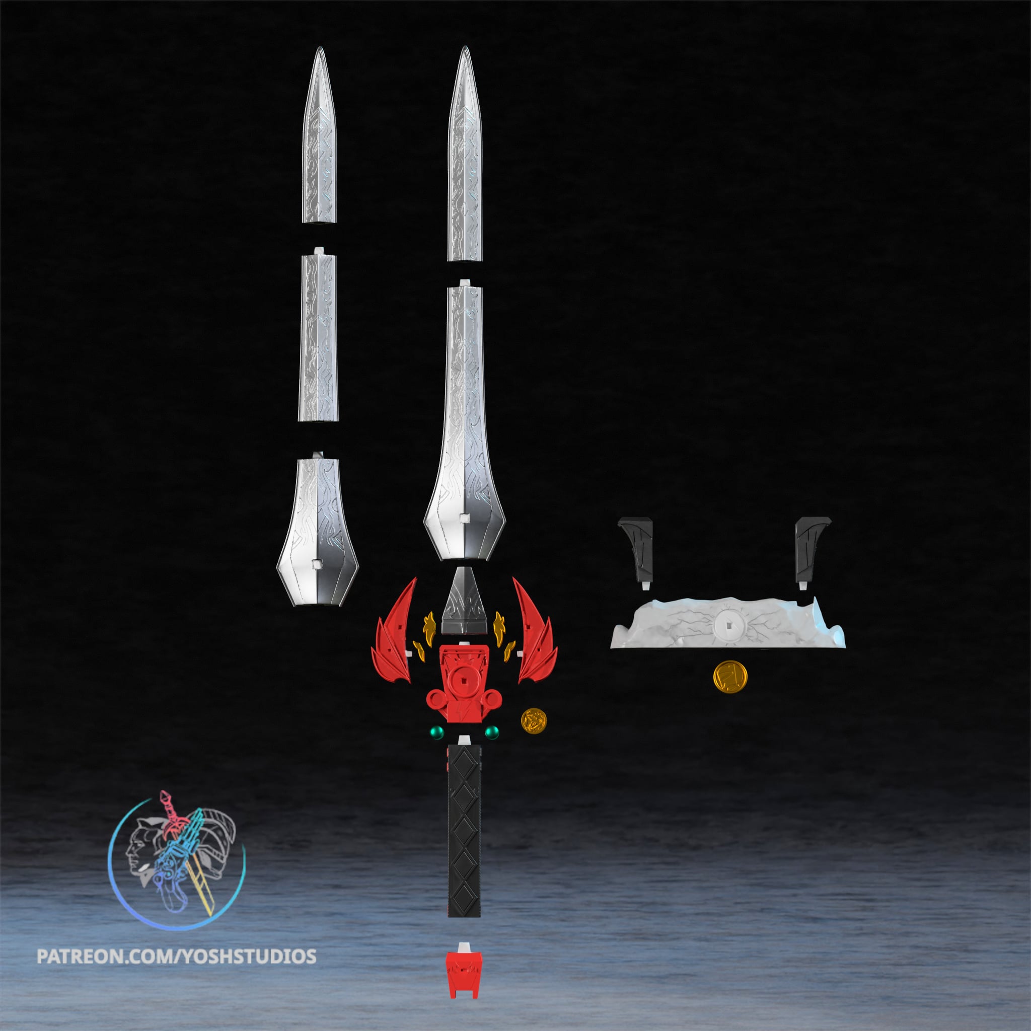 Red Sword 3D Printer STL File 3d model