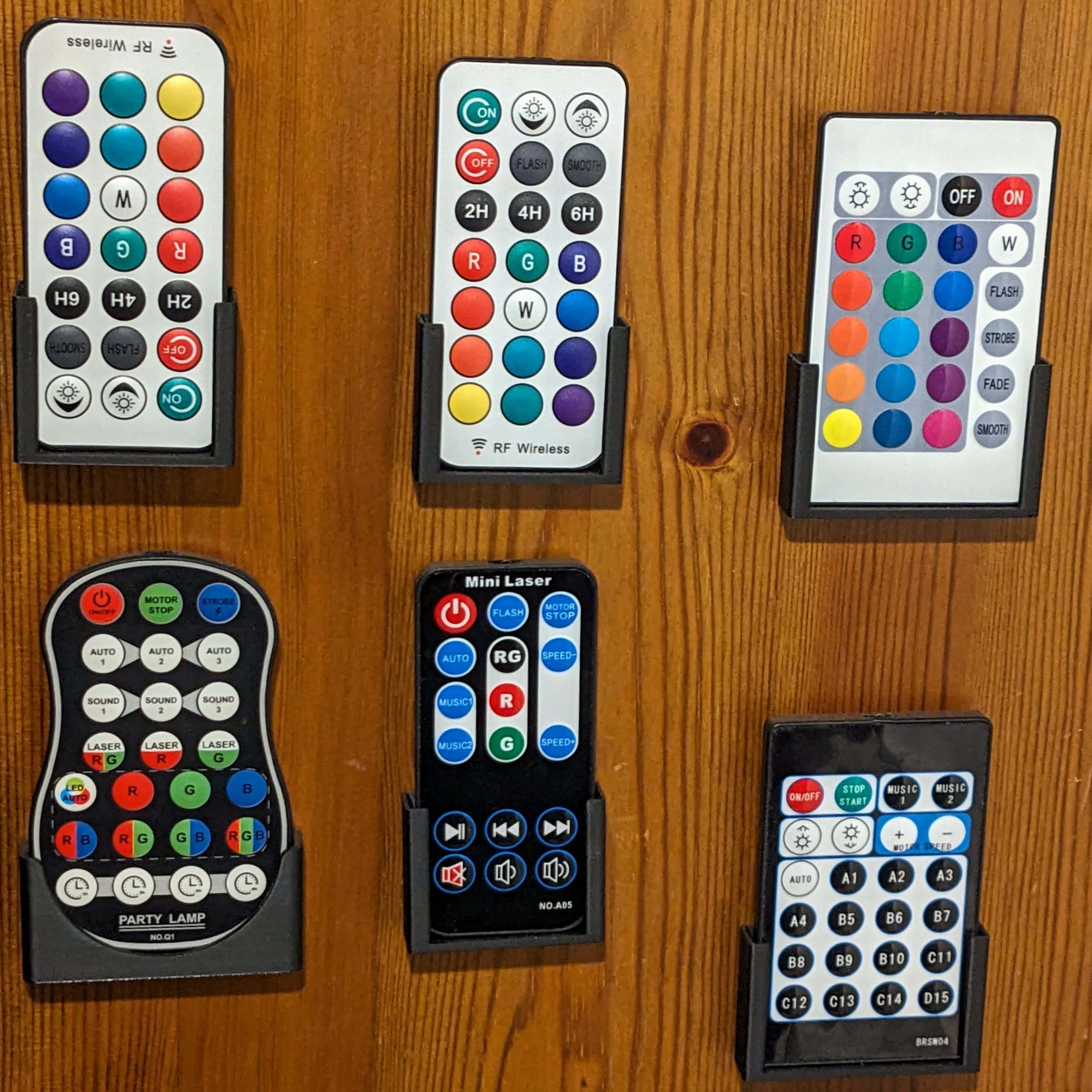 RGB LED IR remote holders 3d model