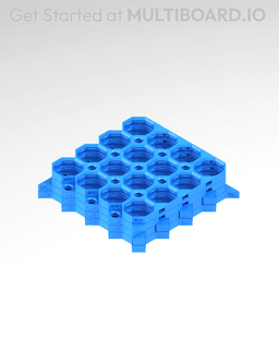 4x4 MU - All Corners Grid Interfitted - MultiBoard Octagon Plate - 4x Ironing Stack 3d model