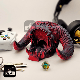 Balrog Head Dice Tower / Controller Holder / Headset Holder / Keys Holder / No Supports / 3MF 3d model