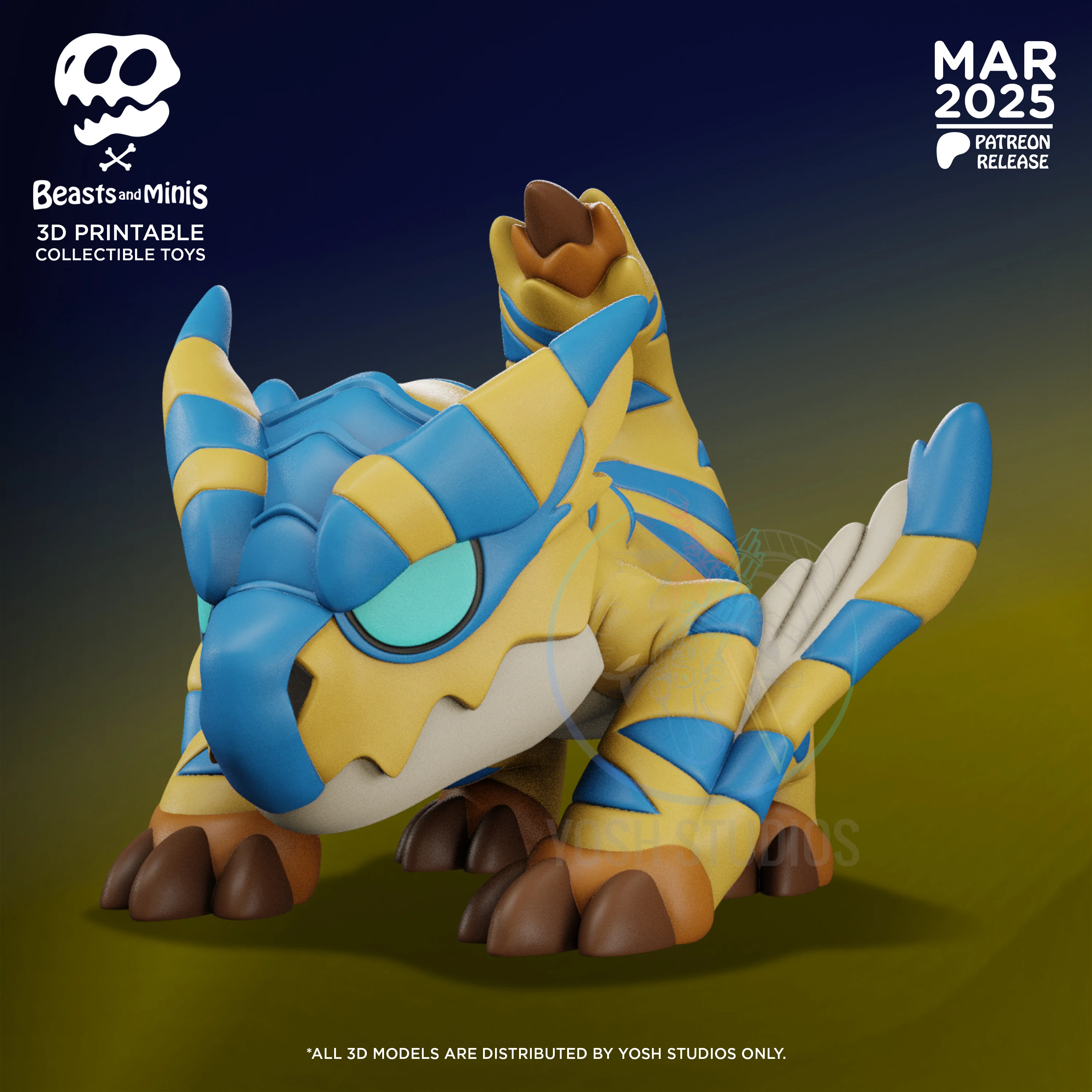 Tigrex MH Beast Mini 3D Printer File STL 3d model