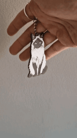 Balinese keychain+magnet 3d model