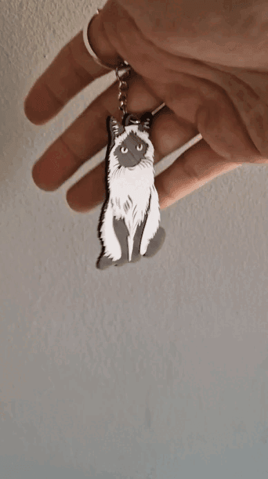 Balinese keychain+magnet 3d model