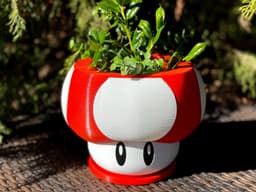 Mario Themed Mushroom Planter 3d model
