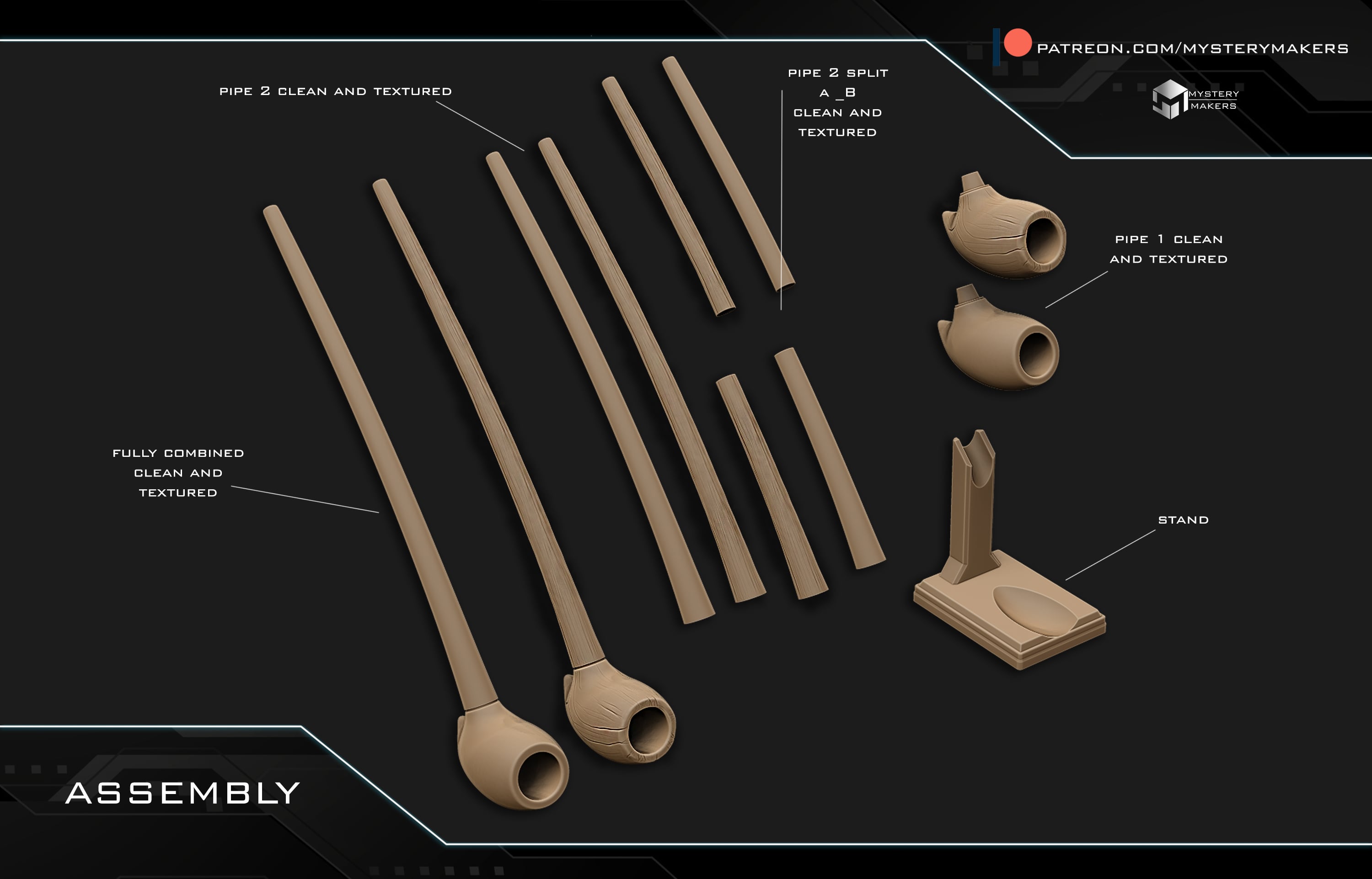 Saruman smoking pipe 3d model