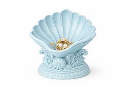 Sea Shell Trinket Dish STL – Elegant Ocean Jewelry Holder – 3D Printable Decorative Vanity Bowl – Co 3d model