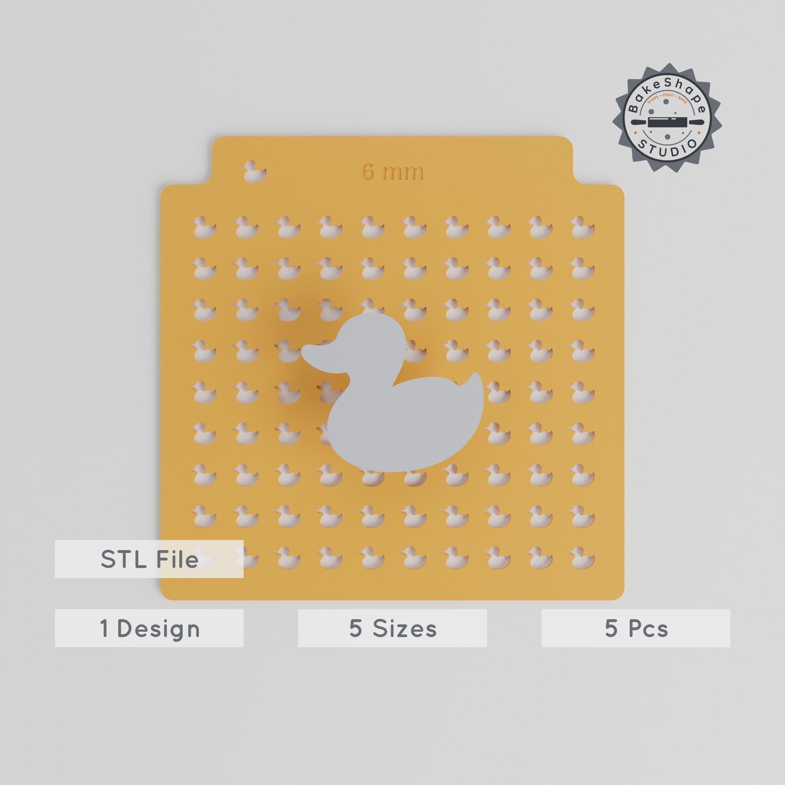 Duck Sprinkle Stencil Set, 5 Sizes, Compatible with Sprinkles, Powdered Sugar & Edible Glitter PRODUCT_2173 3d model