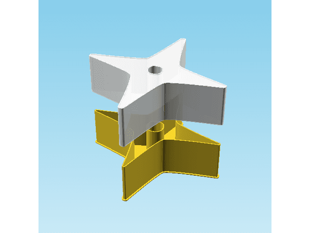 Shuriken 0049, nestable box (v2) 3d model