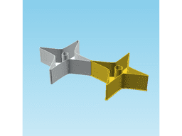 Shuriken 0049, nestable box (v2) 3d model