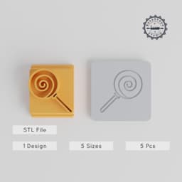 Candy Stamp Tile Set, 5 Sizes, Sweet Treat Motifs for Clay, Cookies & Fondant, Holiday & Christmas Baking and Craft Tool PRODUCT_3797 3d model