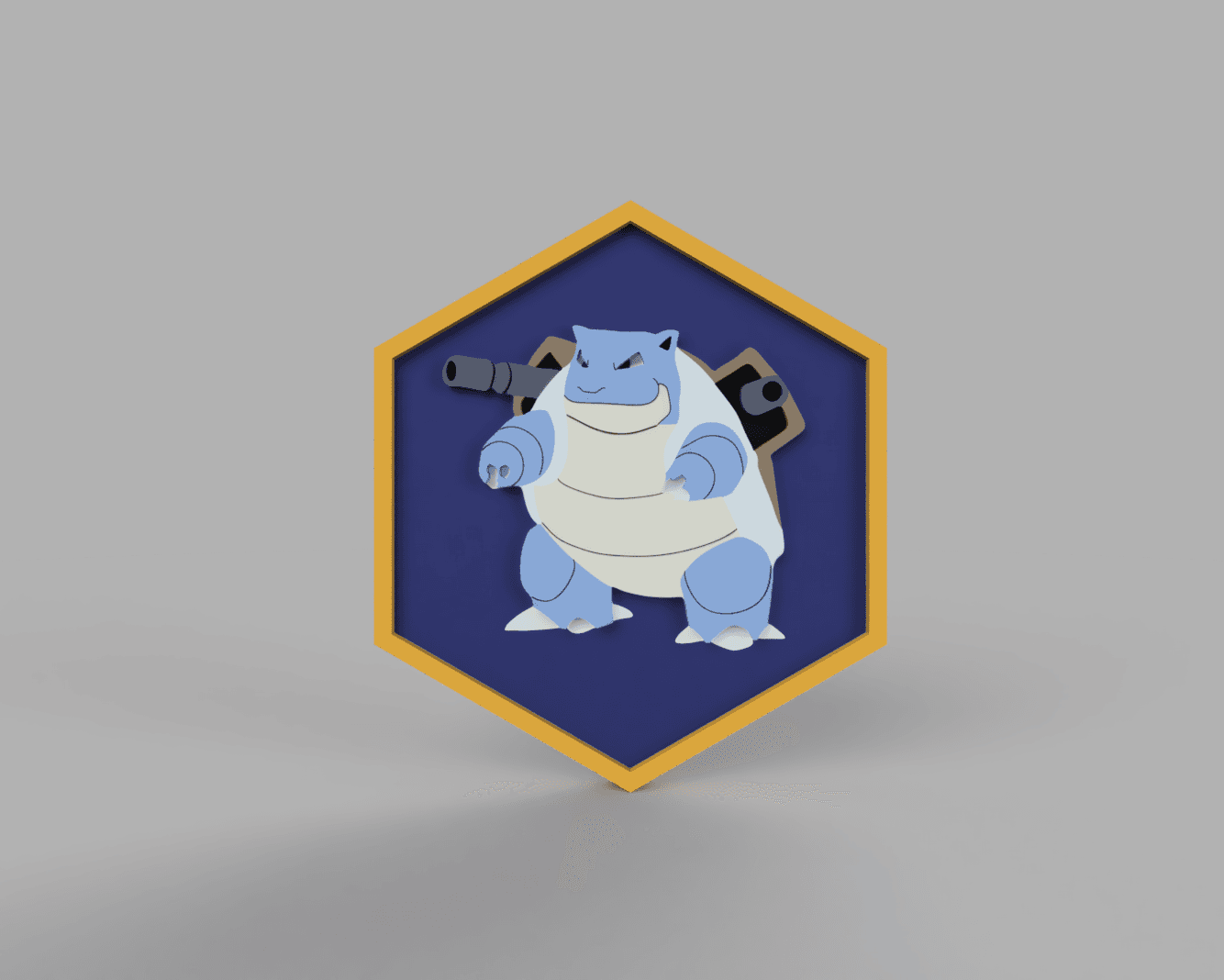 Blastoise Pokemon PokeCoin 3MF 3d model