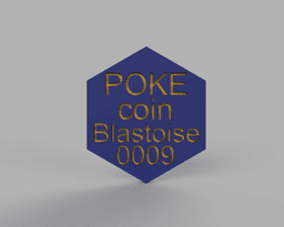 Blastoise Pokemon PokeCoin 3MF 3d model