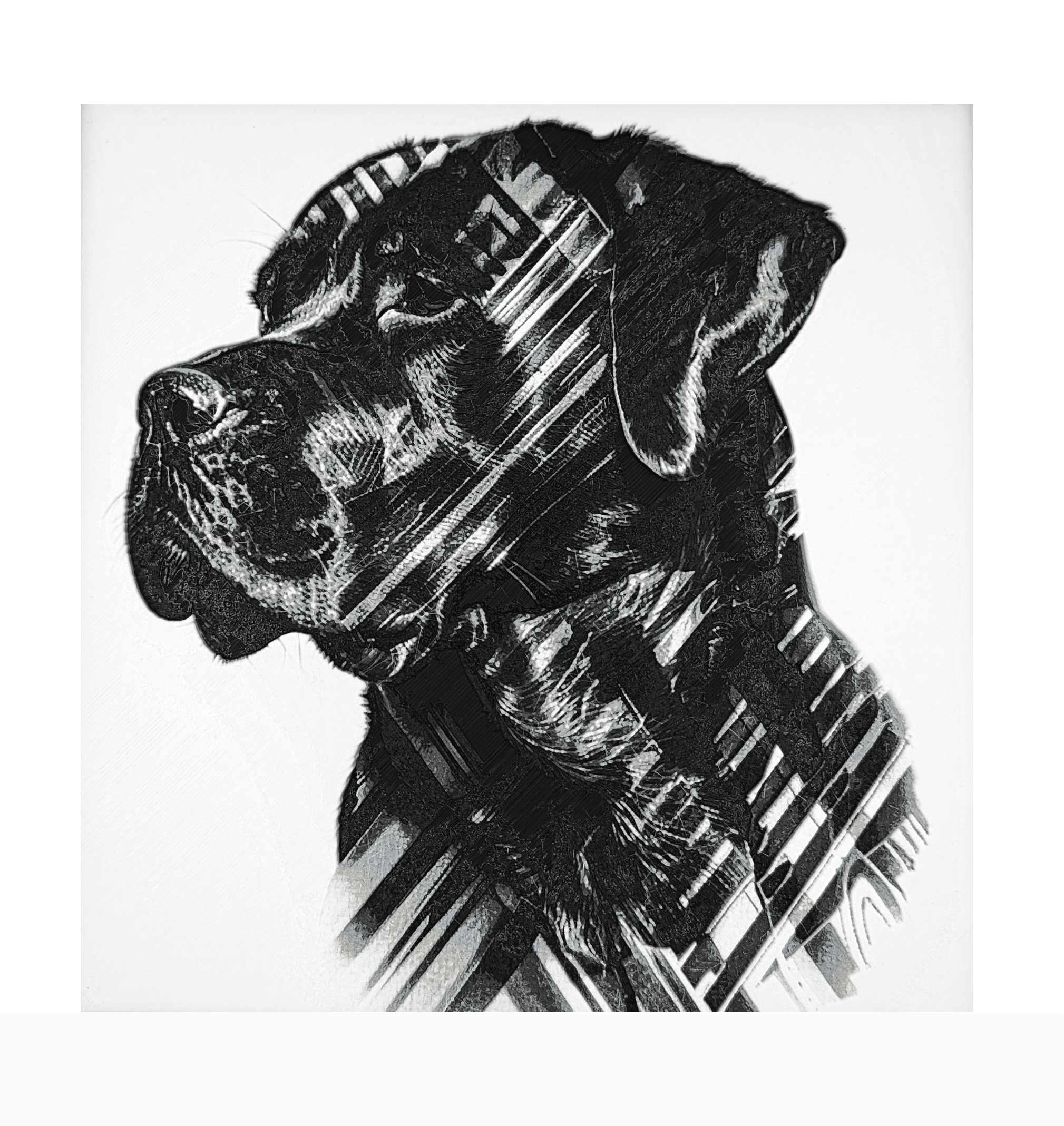 Black Labrador Dog.stl 3d model