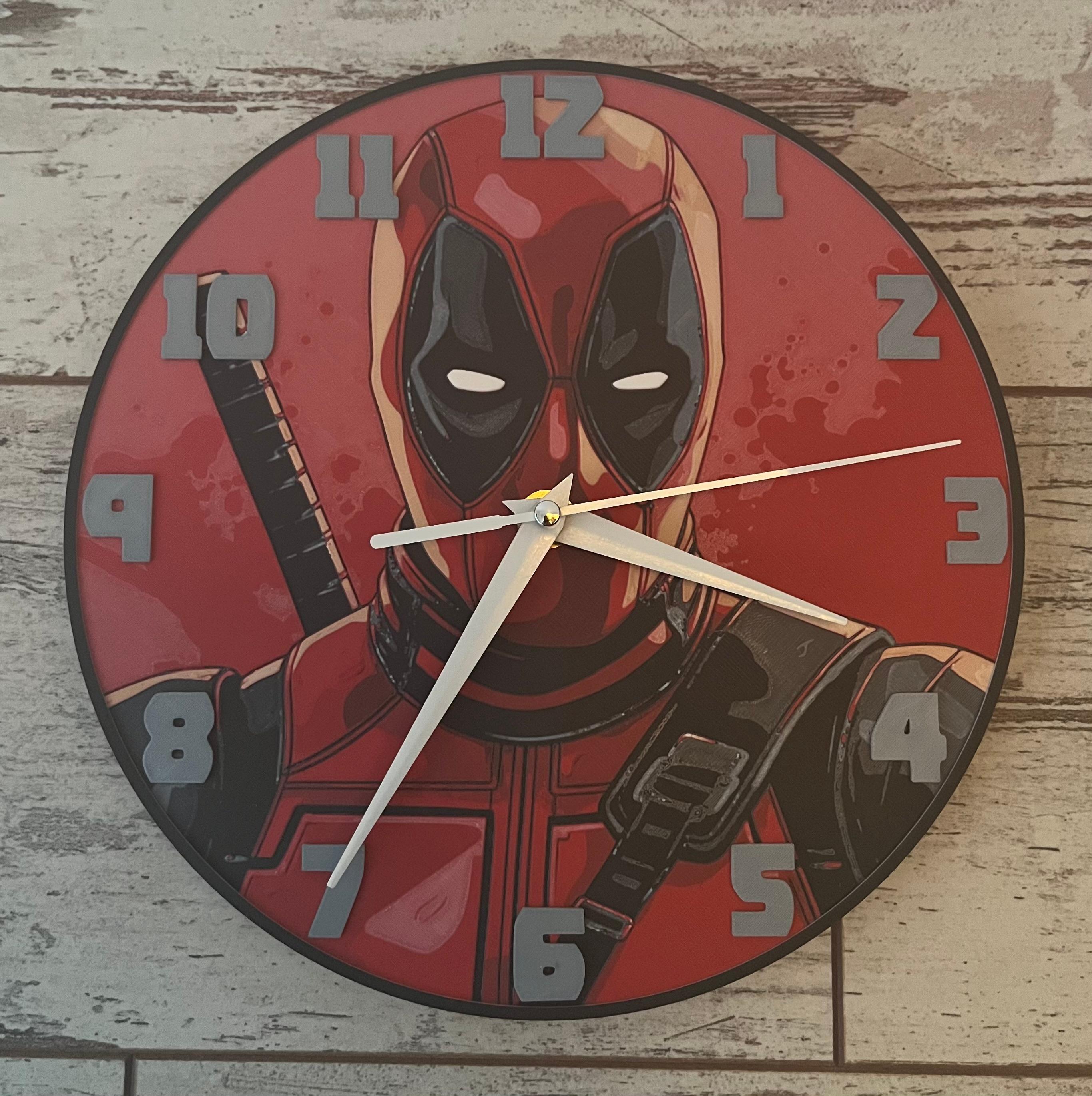 Deadpool Clock (Filament Painting) 3d model