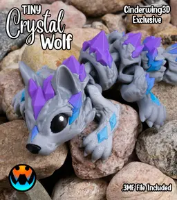 Tiny Crystal Wolf 3d model