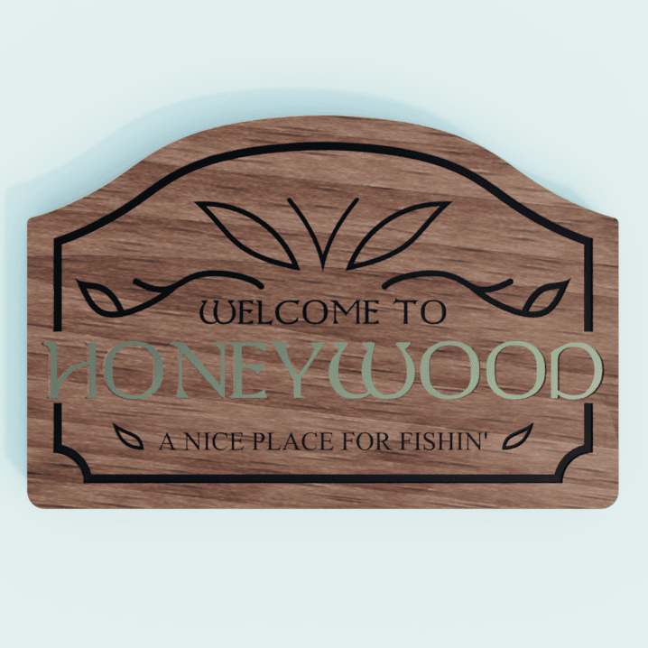 Honeywood - A Nice Day For Fishin' - Sign 3d model