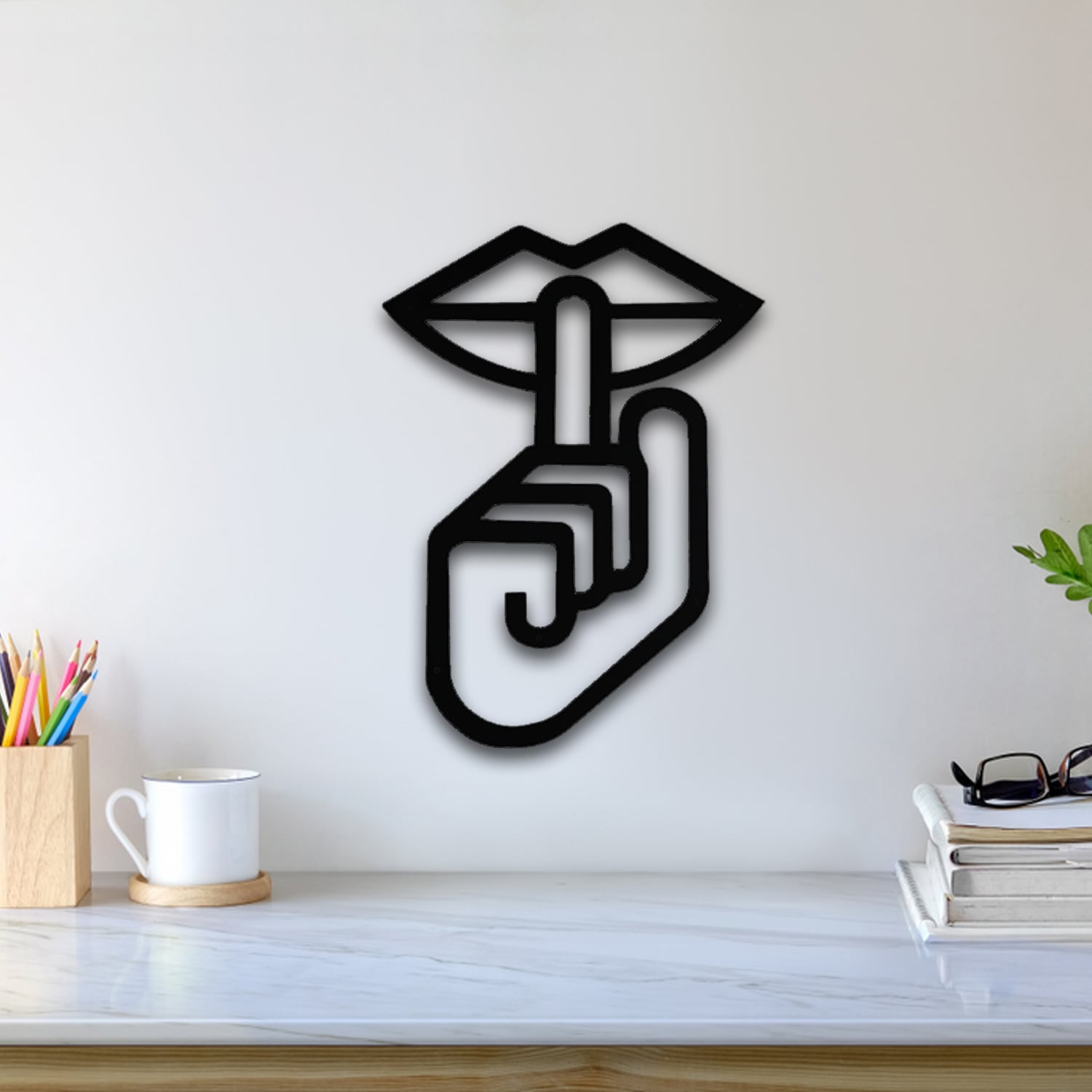 Shush Wall Art 3d model