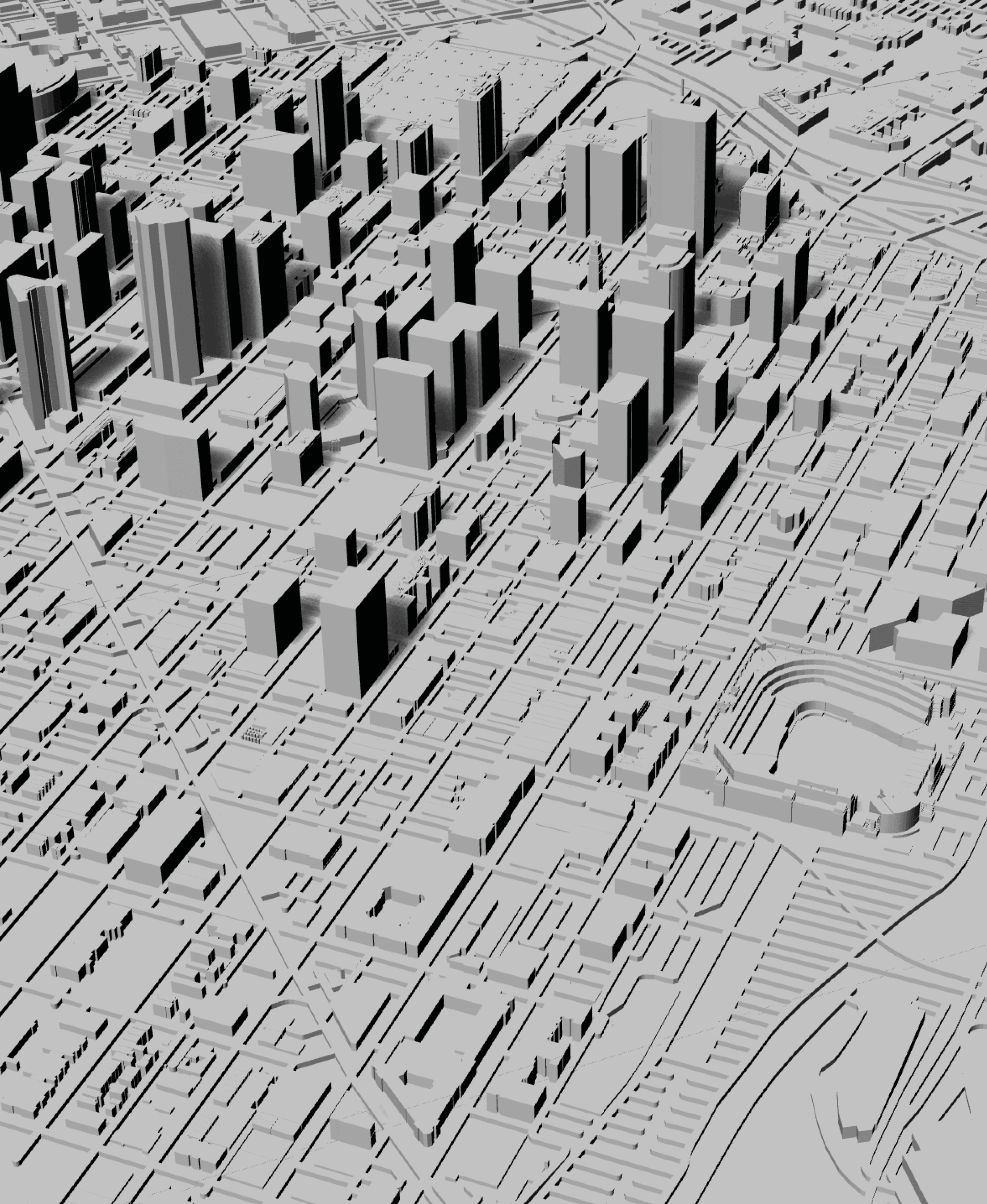DENVER, Skyline, 3D map 3d model