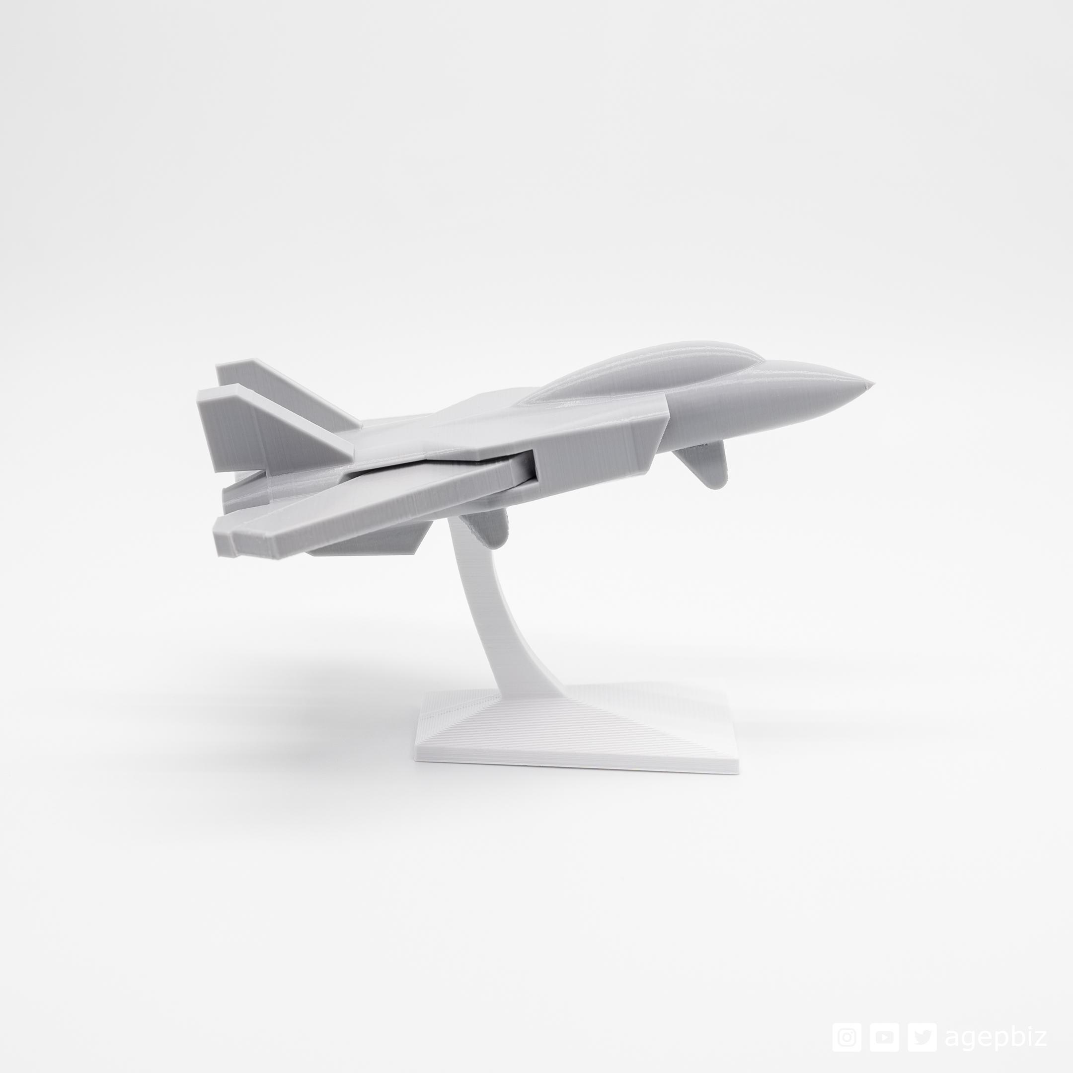 Print-in-place and articulated F14 Jet Fighter with Improved Wingdesign 3d model