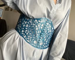 Double Voronoi Corset Belt – Modular 3D-Printed Fashion 3d model