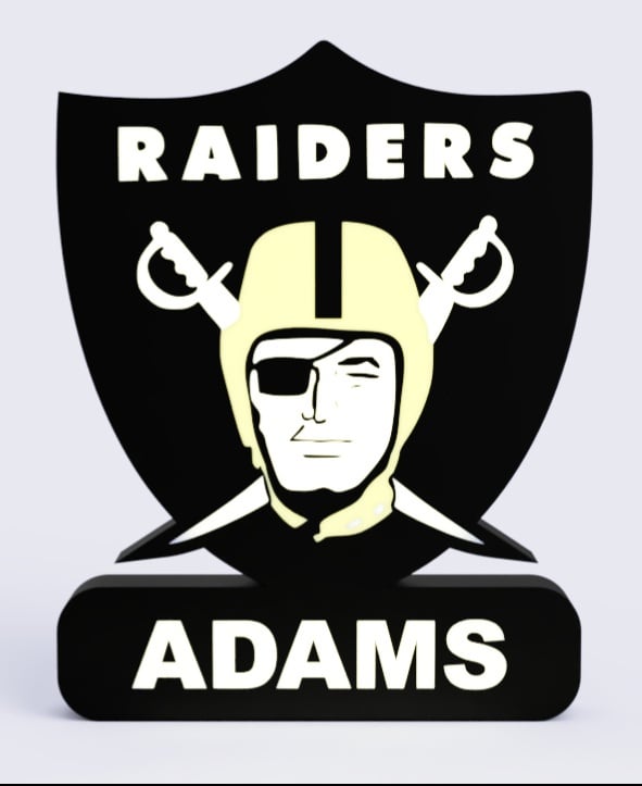 L.A. Raiders Sign – LED Strip Compatible 3d model
