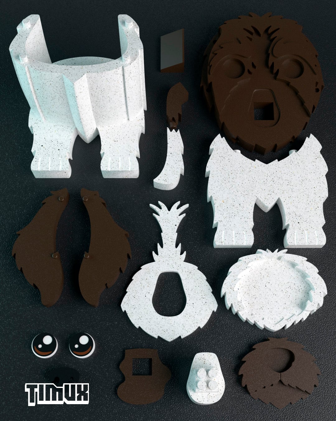 WIREHAIRED GRIFFON GLASSES HOLDER 3d model