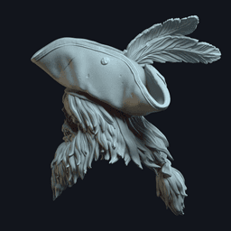 Seawolf v1 Action Figure Head 3d model