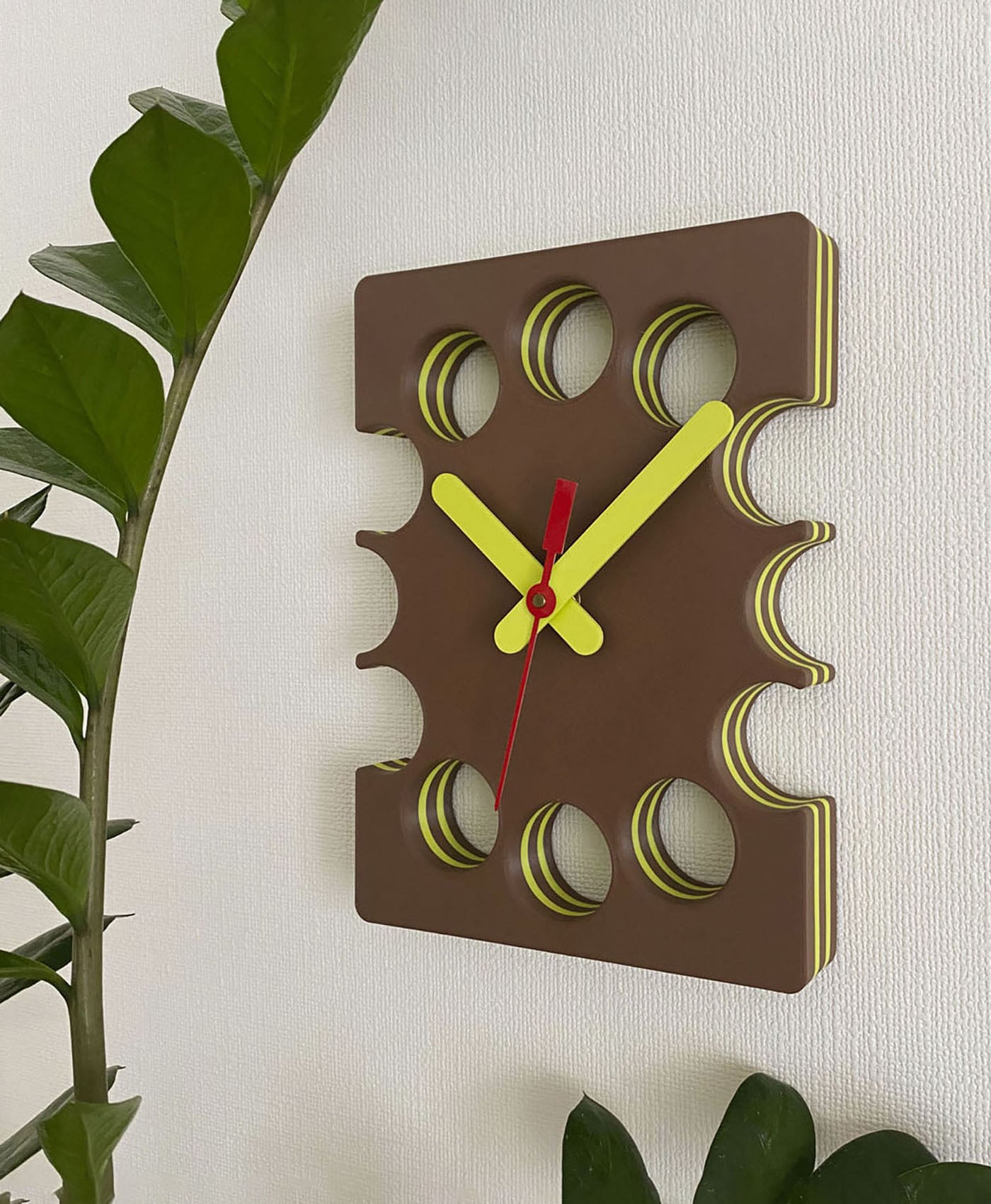 Slice Clock - Wall Desk Kitchen Clock 3d model