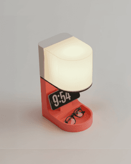 80s retro desklamp with mac charger 3d model