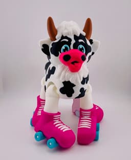 Cow Roller Skate Flexi 3d model