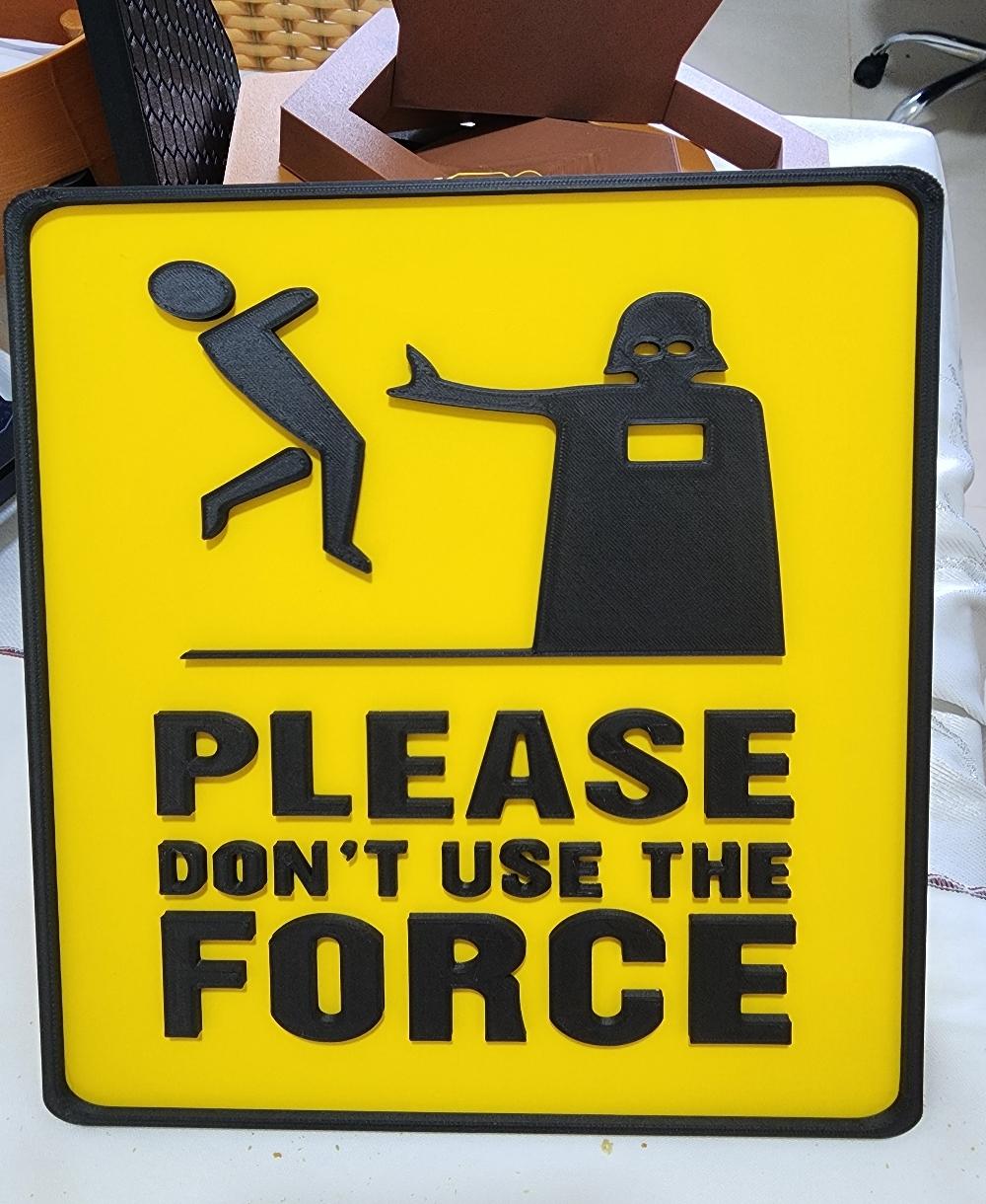 Don't use the force 3d model