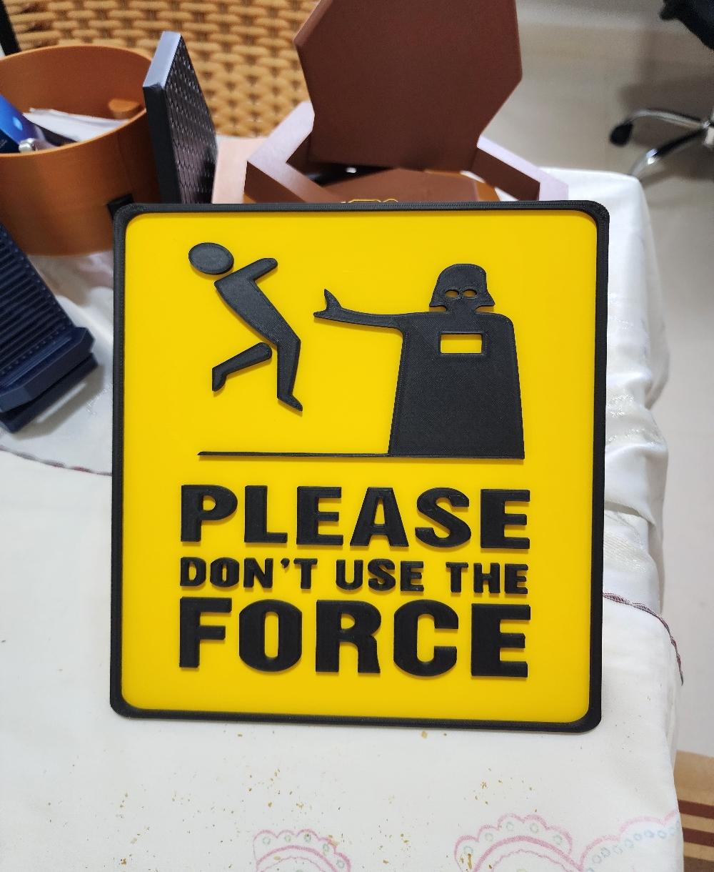 Don't use the force 3d model