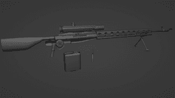 FUTURISTIC SNIPER RIFLE WITH BIPOD, RIGGED AND ANIMATED 3d model