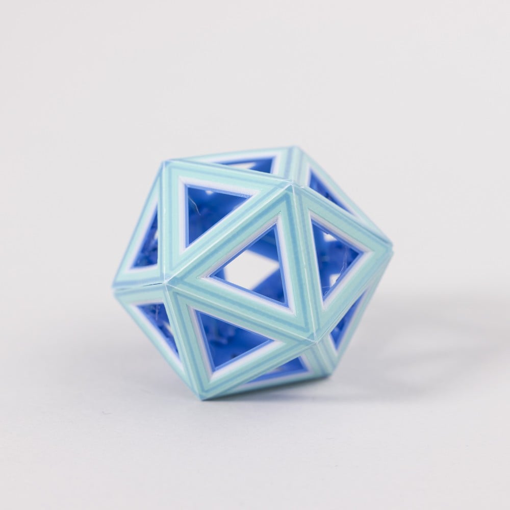 Wireframe Icosahedron // Folding Polyhedra 3d model