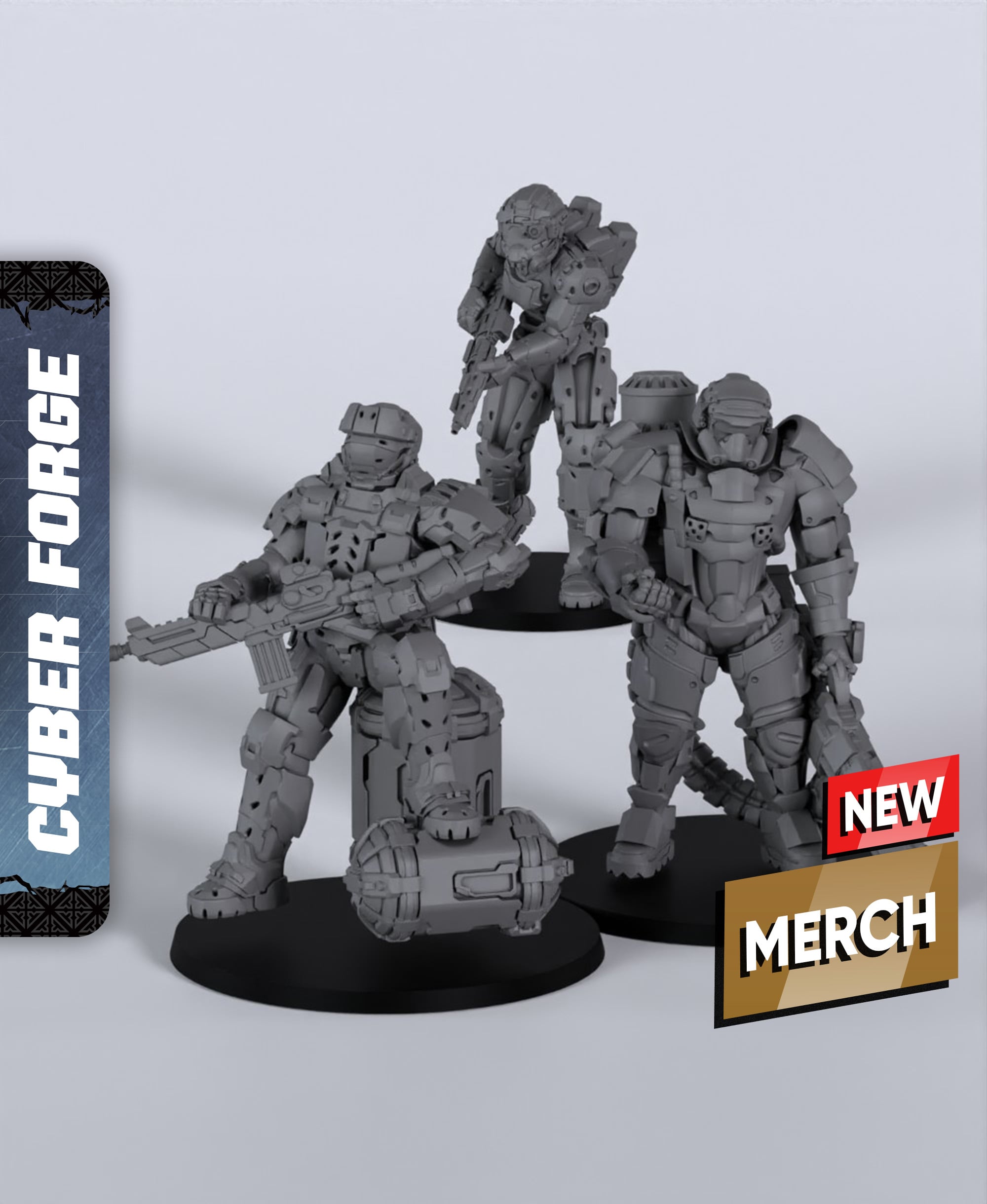Red Team - With Free Cyberpunk Warhammer - 40k Sci-Fi Gift Ideas for RPG and Wargamers 3d model