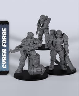 Red Team - With Free Cyberpunk Warhammer - 40k Sci-Fi Gift Ideas for RPG and Wargamers 3d model