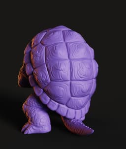 Muscle Tortoise STL | Fantasy Sculpture 3D Print | Detailed 3d model
