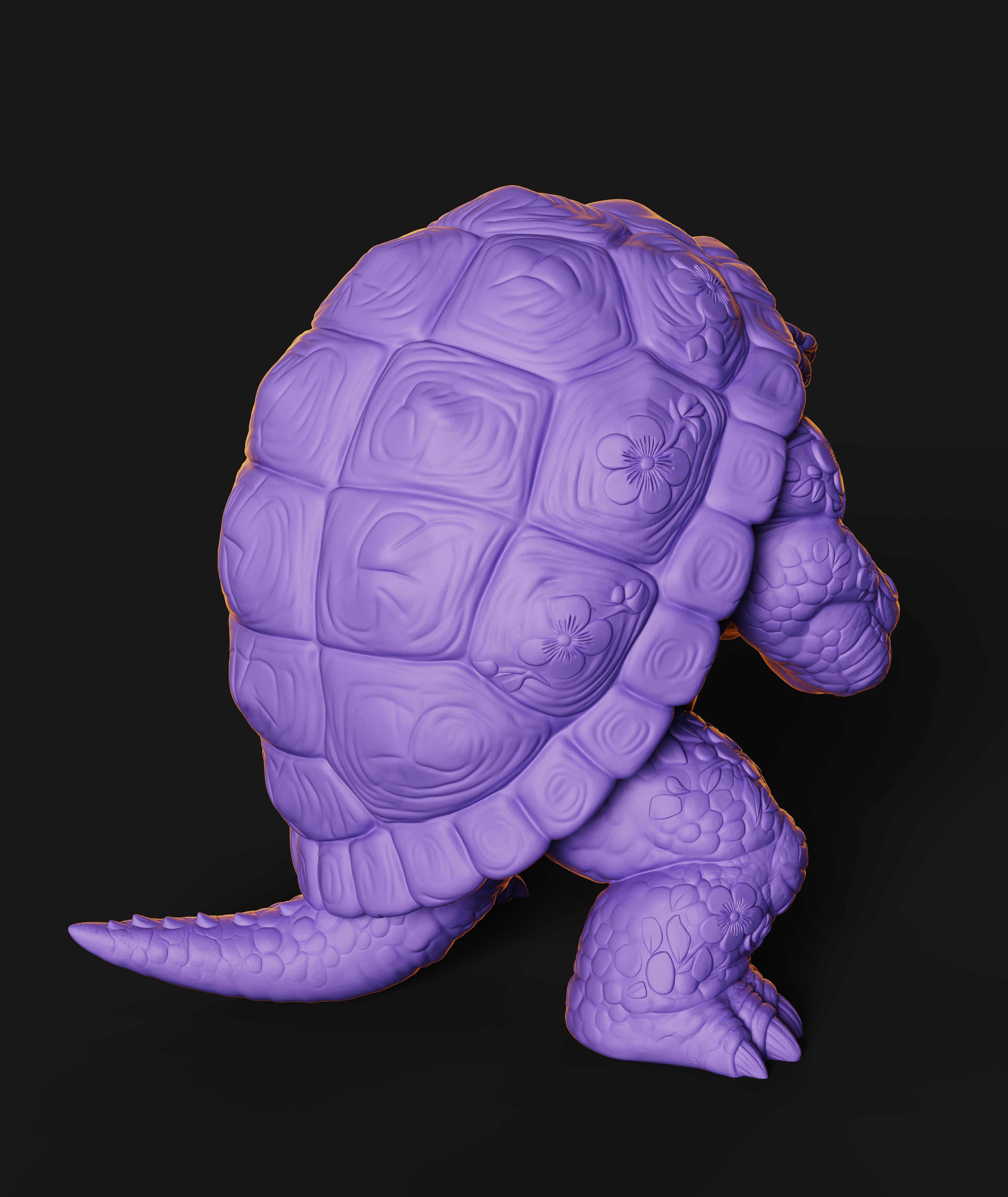 Muscle Tortoise STL | Fantasy Sculpture 3D Print | Detailed 3d model
