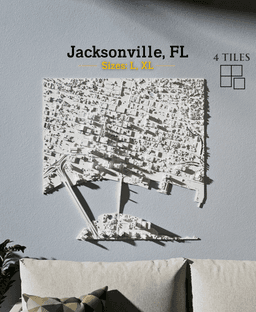 Jacksonville, FL - S, M, & L 3d model